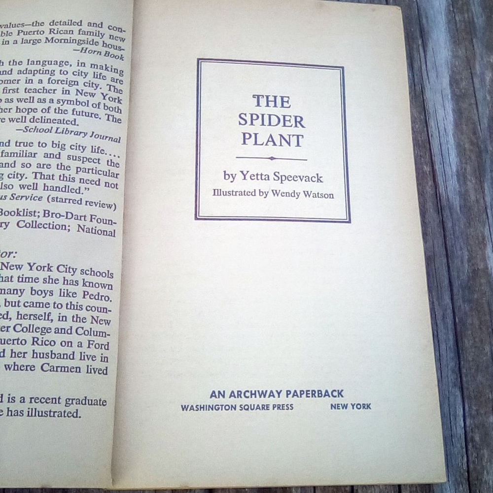 Vintage 1969 The Spider Plant Book by Yetta Speevack - Paperback - Picture 3 of 7